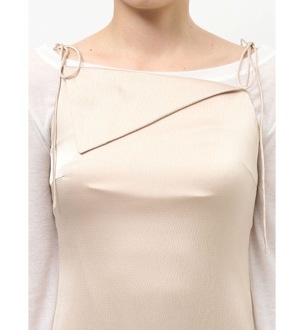 LAGUNAMOON「ハンマーサテンアシメネックキャミワンピース」|ワンピース|