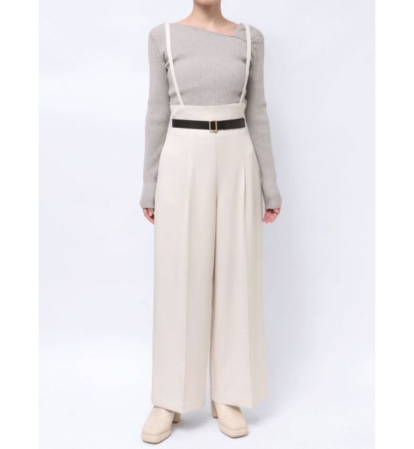 LAGUNAMOON「バイカラーベルトサスペンダーパンツ」|その他|