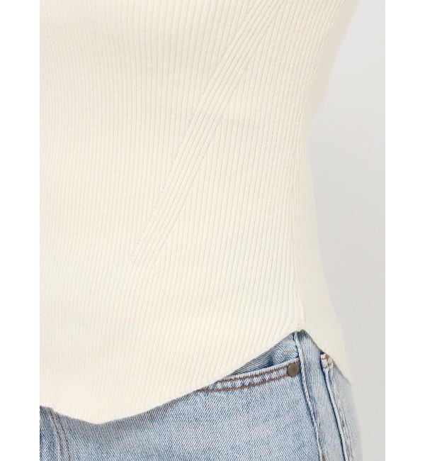 LAGUNAMOON「アシンメトリードレープフレアスリーブニット」|ニット・セーター|