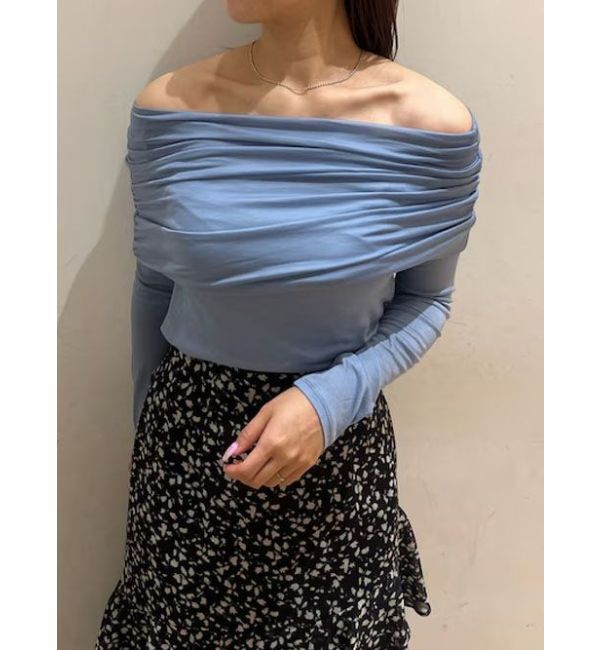 LAGUNAMOON「オフショルカットトップス」|Tシャツ・カットソー|ブルー