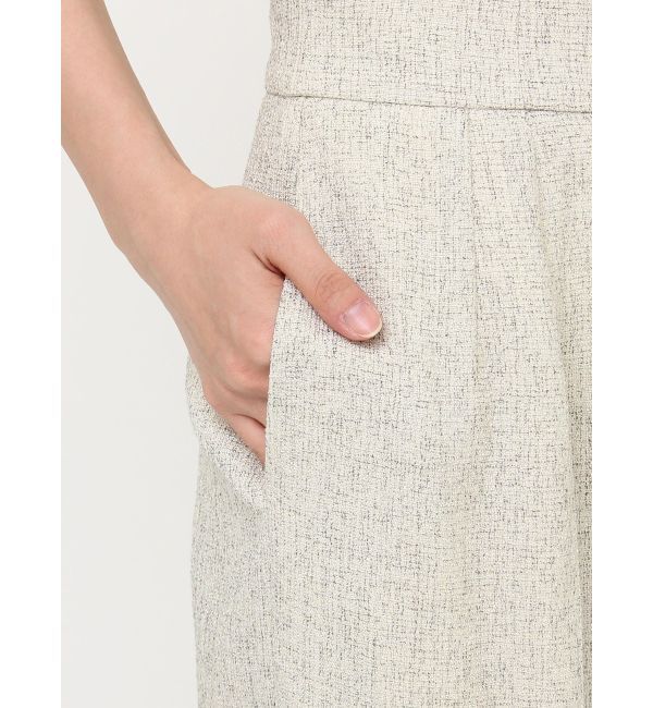 LAGUNAMOON「ツイードジップハイウエストワイドパンツ」|その他|