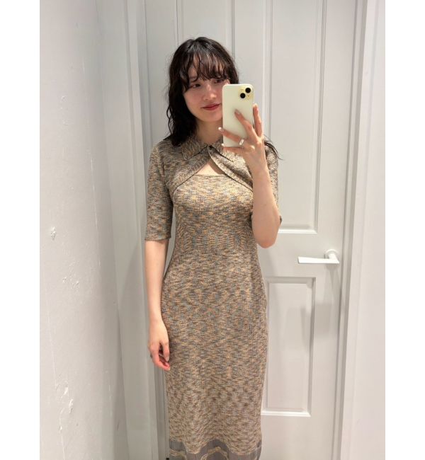 LAGUNAMOON「【riiさんコラボカラー・サイズあり】クロップドカーデセットニットワンピース」|ワンピース|