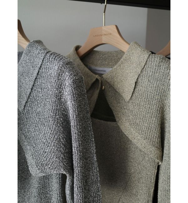 LAGUNAMOON「【riiさんコラボカラー・サイズあり】クロップドカーデセットニットワンピース」|ワンピース|