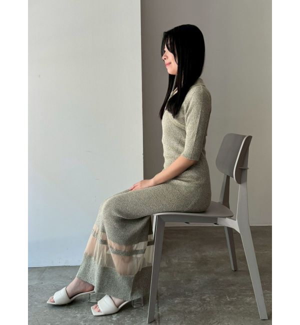 LAGUNAMOON「【riiさんコラボカラー・サイズあり】クロップドカーデセットニットワンピース」|ワンピース|