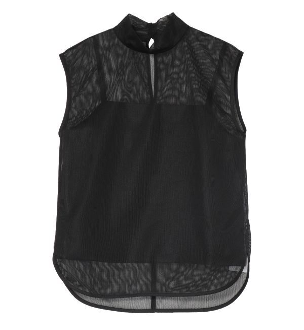 LAGUNAMOON「メッシュノースリーブプルオーバー」|Tシャツ・カットソー|ブラック