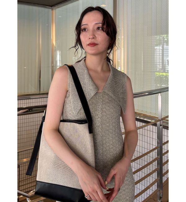 LAGUNAMOON「ミックスパターンカラーネックニットワンピース」|ワンピース|