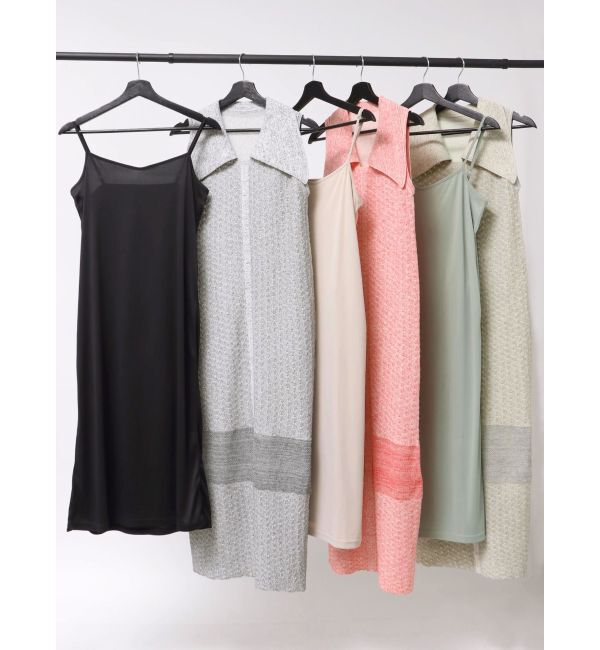 LAGUNAMOON「ミックスパターンカラーネックニットワンピース」|ワンピース|