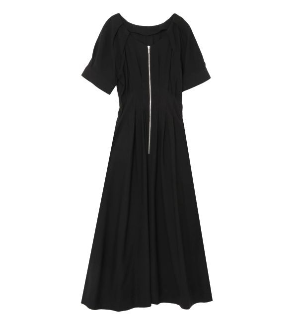 LAGUNAMOON「【追加生産/新色追加】フロントZIPウエストタックワンピース」|ワンピース|