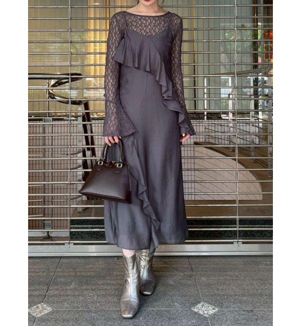 LAGUNAMOON「ラッフルフリルキャミワンピース」|ワンピース|