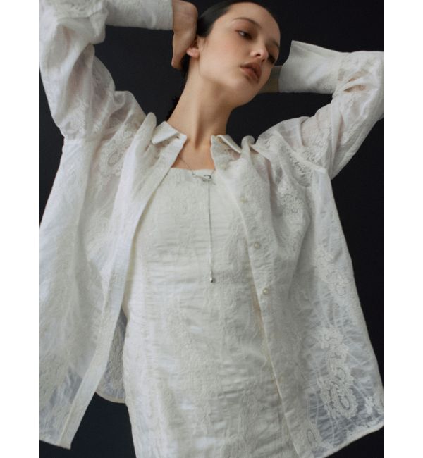 LAGUNAMOON「シアーエンブロイダリーシャツ」|シャツ・ブラウス|アイボリー