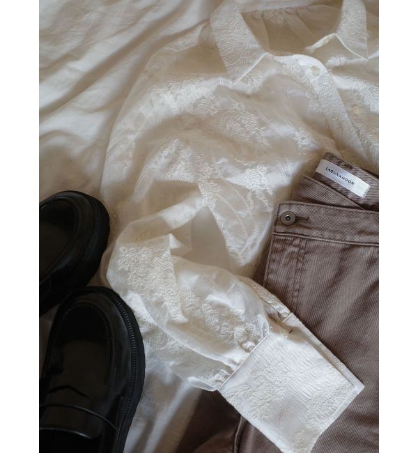 LAGUNAMOON「シアーエンブロイダリーシャツ」|シャツ・ブラウス|