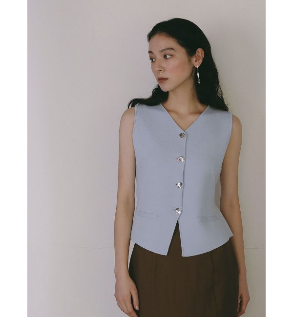 LAGUNAMOON「メタルボタンデザインニットベスト」|ニット・セーター|