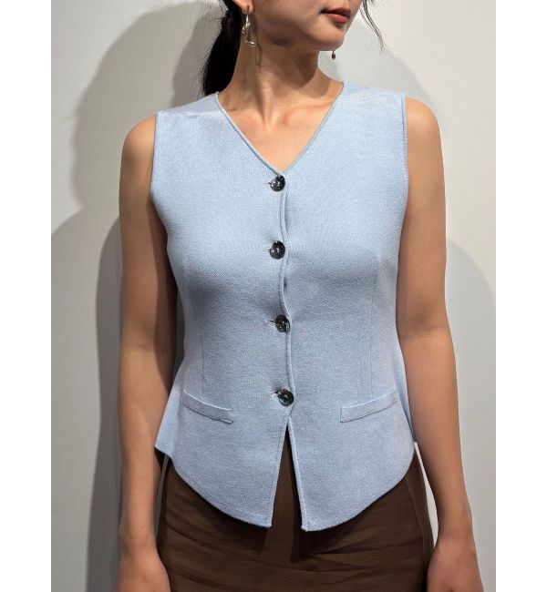 LAGUNAMOON「メタルボタンデザインニットベスト」|ニット・セーター|