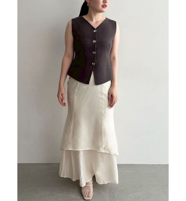 LAGUNAMOON「メタルボタンデザインニットベスト」|ニット・セーター|