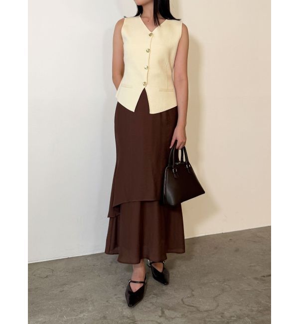 LAGUNAMOON「メタルボタンデザインニットベスト」|ニット・セーター|