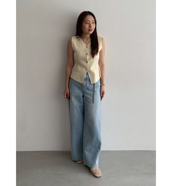 LAGUNAMOON「メタルボタンデザインニットベスト」|ニット・セーター|