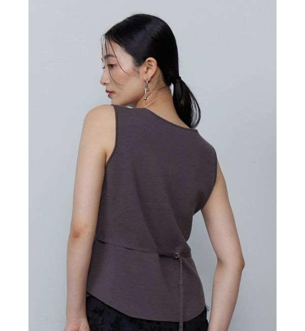 LAGUNAMOON「メタルボタンデザインニットベスト」|ニット・セーター|