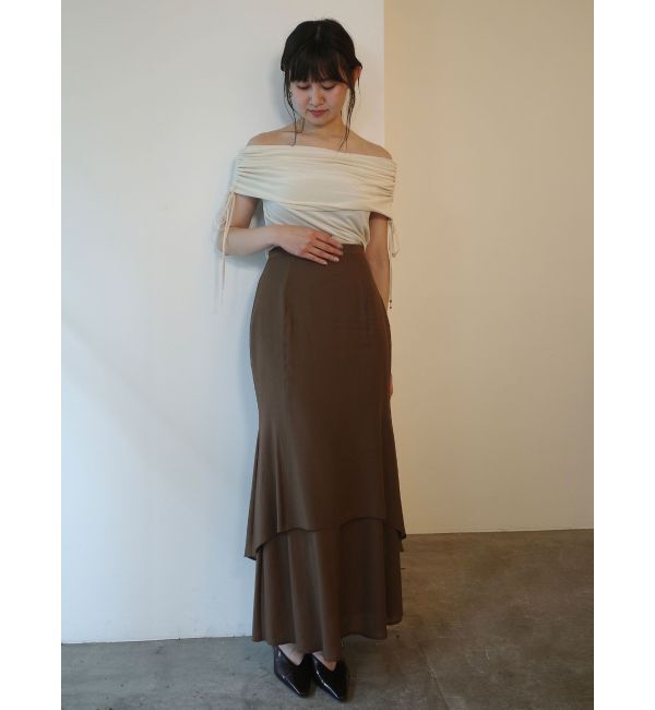 LAGUNAMOON「ライトベロアオフショルトップス」|Tシャツ・カットソー|