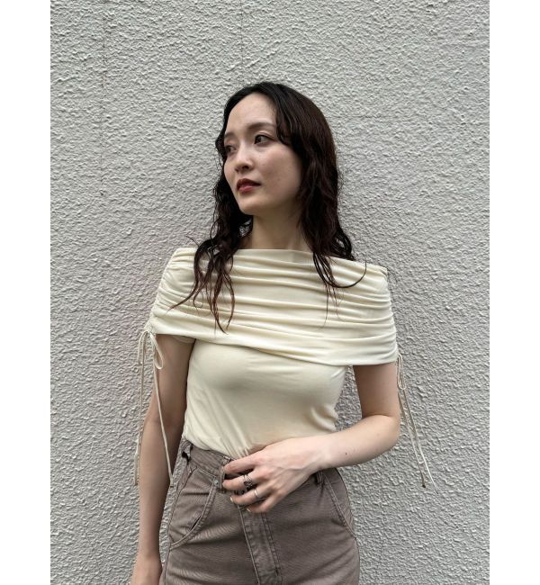 LAGUNAMOON「ライトベロアオフショルトップス」|Tシャツ・カットソー|