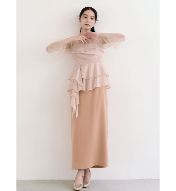 LAGUNAMOON「LADYアシンメトリーペプラムフリルドレス」|ドレス|