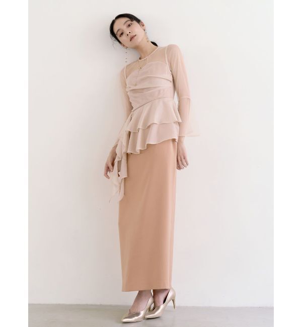 LAGUNAMOON「LADYアシンメトリーペプラムフリルドレス」|ドレス|