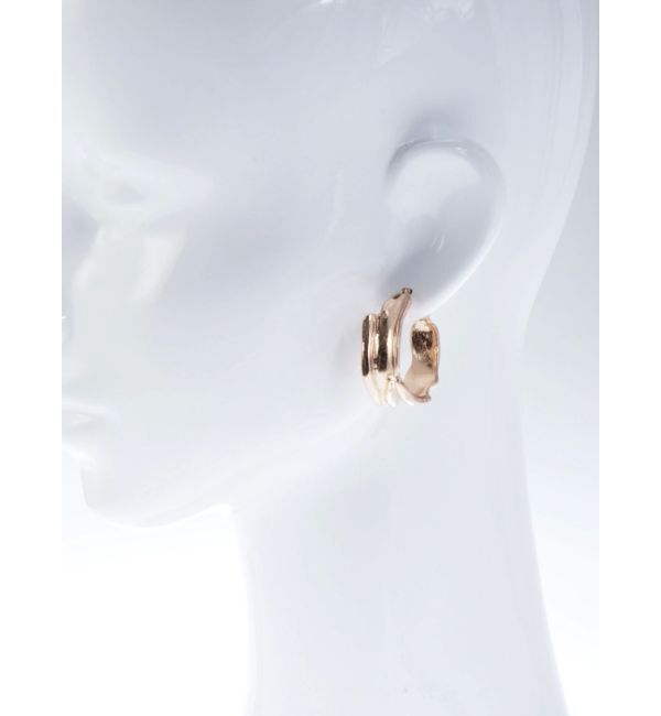 EVRIS「LEAF DESIGN HOOP ピアス」|ピアス|