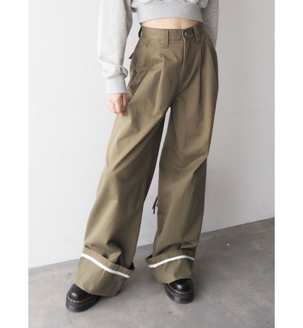 EVRIS「ロールアップタックワイドパンツ」|その他|