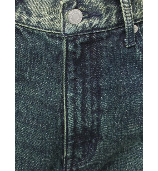 EVRIS「バイカラーワイドフレアデニムパンツ」|デニム|