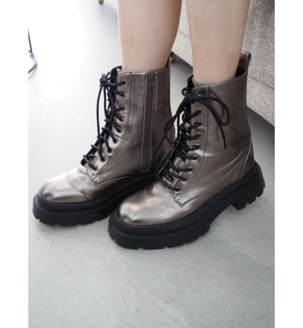 EVRIS「レースアップインソールワークブーツ」|ショートブーツ|シルバー