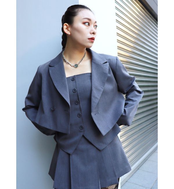 EVRIS「ショートレングスジャケット【セットアップ着用可能】」|テーラードジャケット|