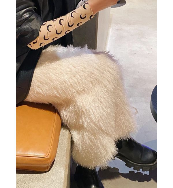 EVRIS「ラメフリンジロングスカート」|スカート|ホワイト