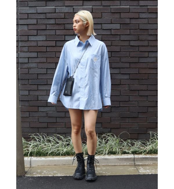 EVRIS「SUNNYストライプオーバーサイズシャツ」|シャツ・ブラウス|