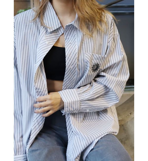 EVRIS「SUNNYストライプオーバーサイズシャツ」|シャツ・ブラウス|