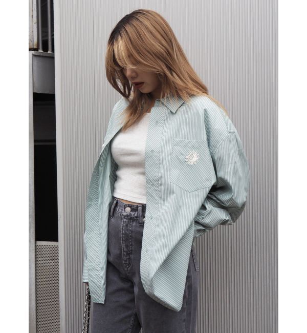 EVRIS「SUNNYストライプオーバーサイズシャツ」|シャツ・ブラウス|