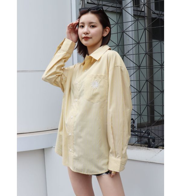 EVRIS「SUNNYストライプオーバーサイズシャツ」|シャツ・ブラウス|