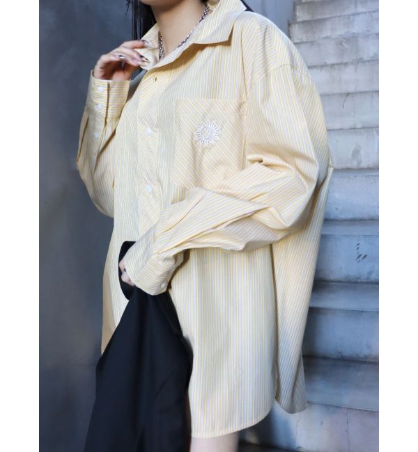 EVRIS「SUNNYストライプオーバーサイズシャツ」|シャツ・ブラウス|
