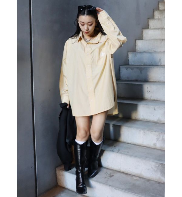 EVRIS「SUNNYストライプオーバーサイズシャツ」|シャツ・ブラウス|