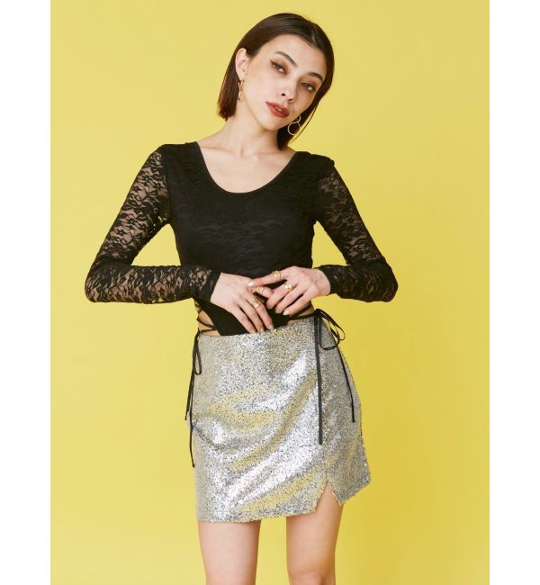 EVRIS「スパンコールミニスカート」|スカート|