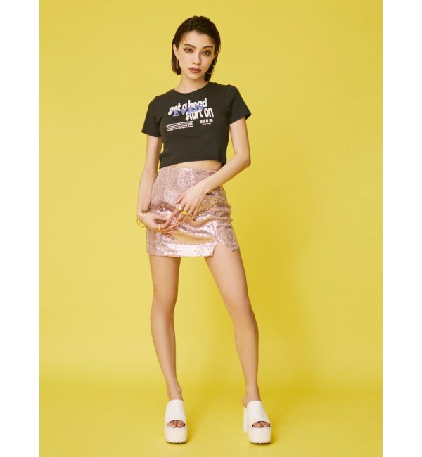 EVRIS「スパンコールミニスカート」|スカート|