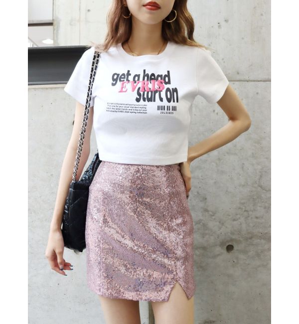 EVRIS「スパンコールミニスカート」|スカート|