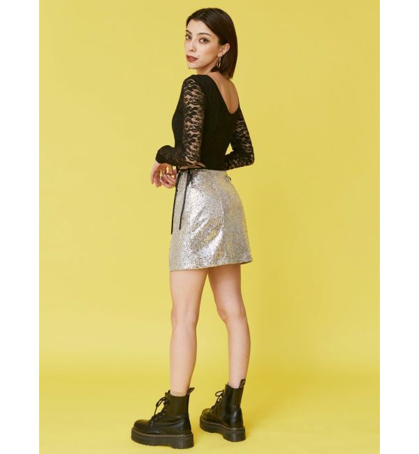 EVRIS「スパンコールミニスカート」|スカート|