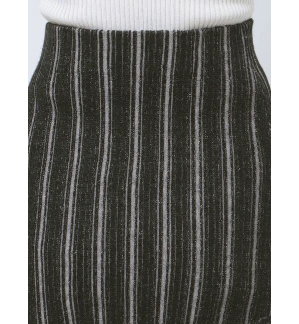 EVRIS「サイドスラッシュリブニットロングスカート」|スカート|
