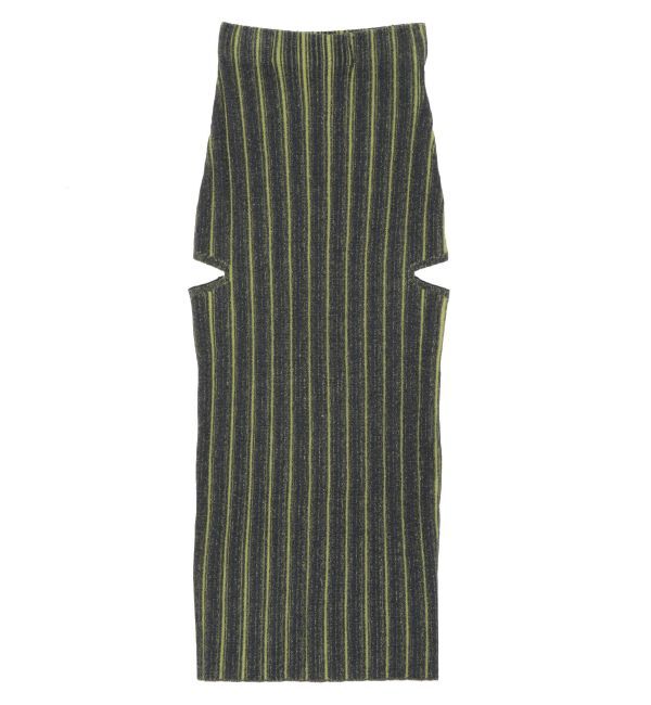 EVRIS「サイドスラッシュリブニットロングスカート」|スカート|