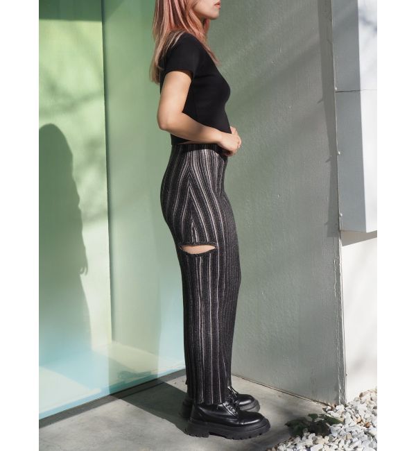 EVRIS「サイドスラッシュリブニットロングスカート」|スカート|