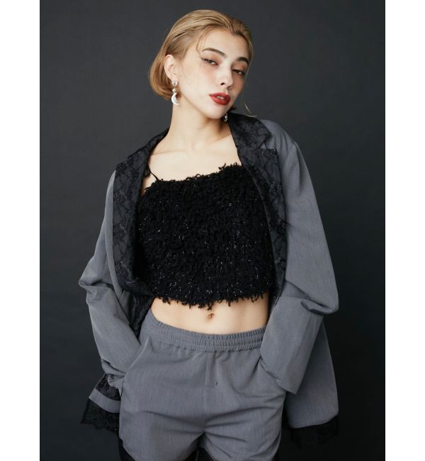 EVRIS「レースドッキングジャケット【セットアップ着用可能】」|テーラードジャケット|