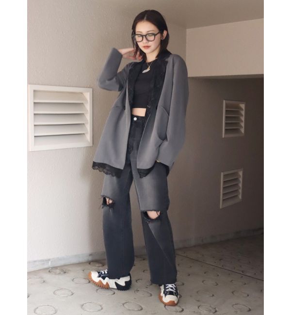 EVRIS「レースドッキングジャケット【セットアップ着用可能】」|テーラードジャケット|