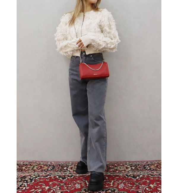 EVRIS「フリンジニットショートカーディガン」|カーディガン|