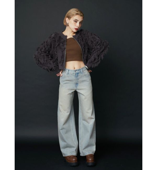 EVRIS「フリンジニットショートカーディガン」|カーディガン|