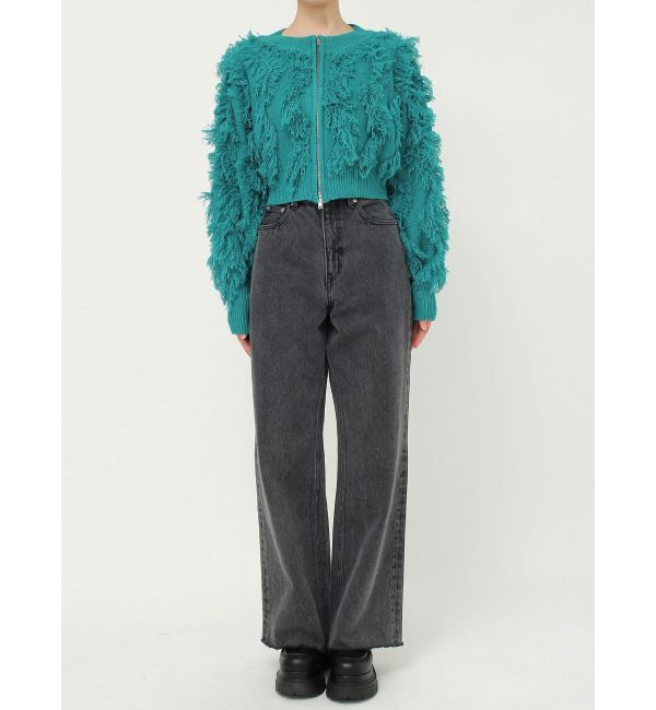 EVRIS「フリンジニットショートカーディガン」|カーディガン|