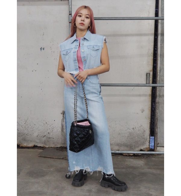 EVRIS「バックオープンボディースーツ」|タンクトップ|